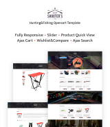 "Hunting and Fishing" OpenCart Template for online store