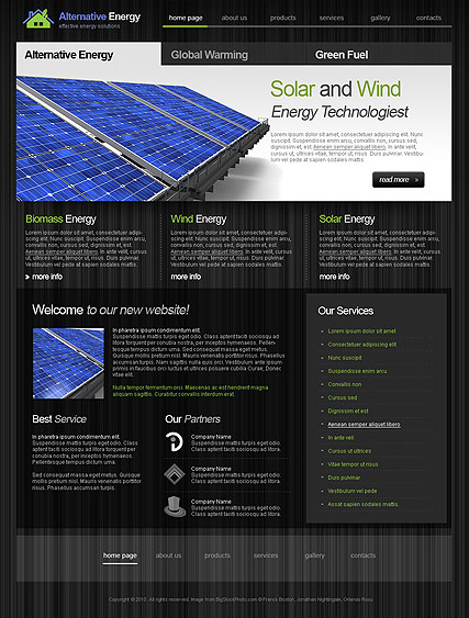 Alternative Energy web template