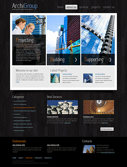 Architecture Design web template