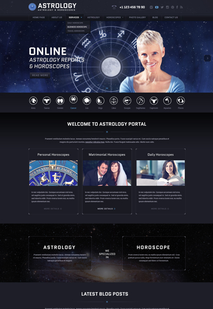 Astrology web template
