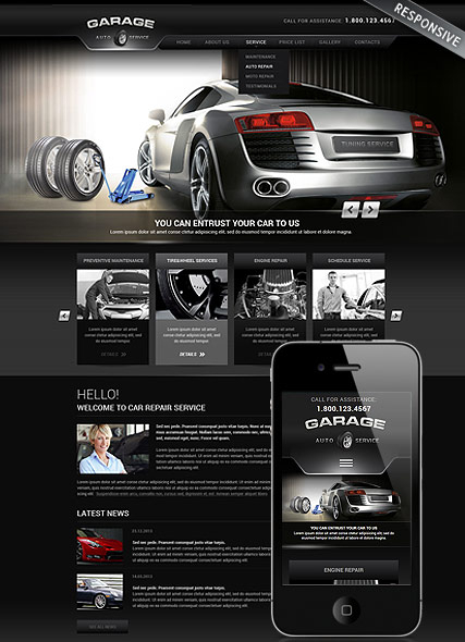 Auto service v3 web template
