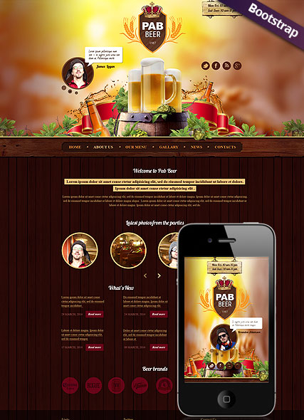 Beer Pub web template