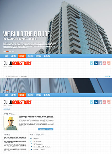 Build and construct web template