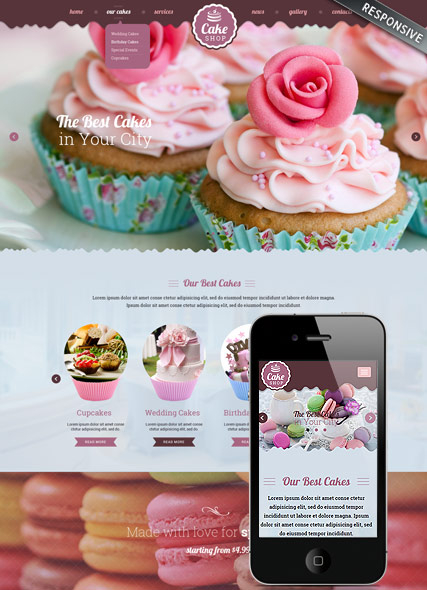 Cake shop web template