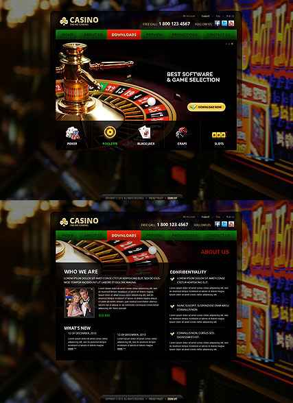 Casino web template