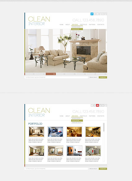 Clean Interior web template