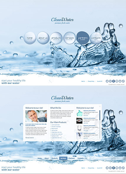 Clean Water web template