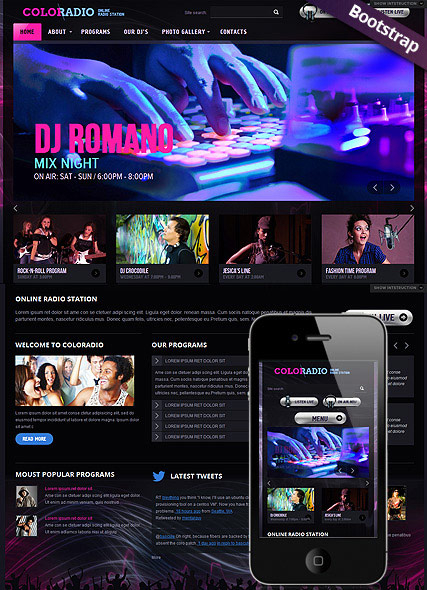 ColoRadio web template