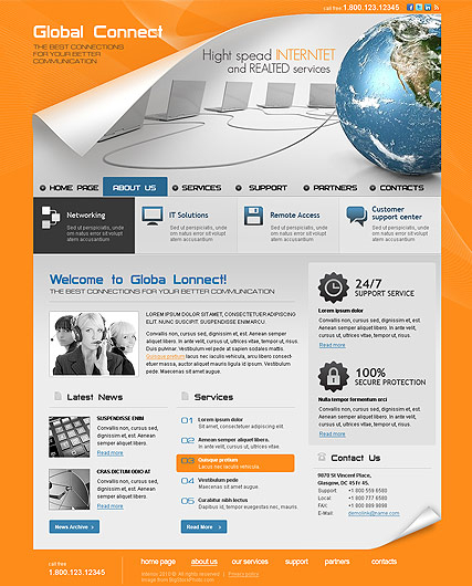 Communication web template