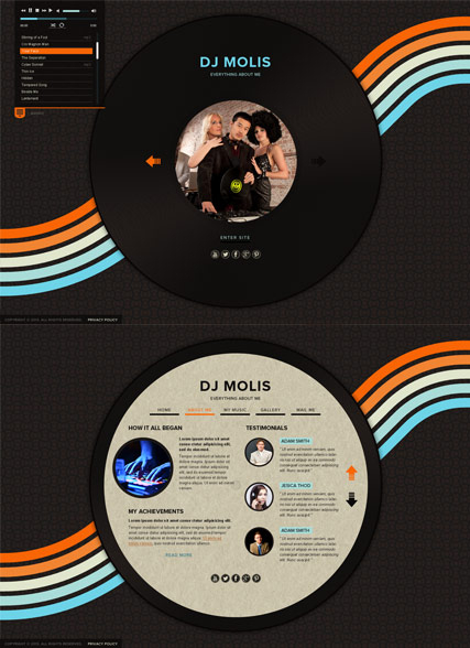 DJ Page web template