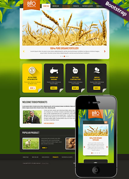 Eco Agriculture web template