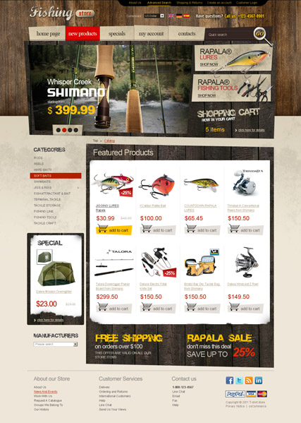 Fishing tackles 2.3ver web template