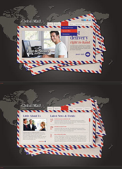 Global Mail web template