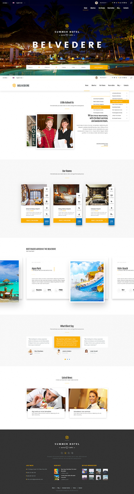 "Hotel Belvedere" HTML web site template
