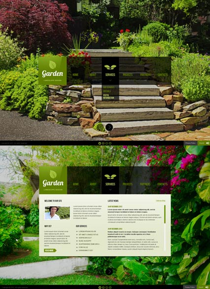 Landscape design web template