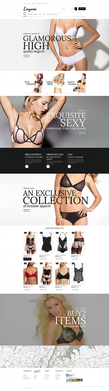 Lingerie Store OpenCart Template