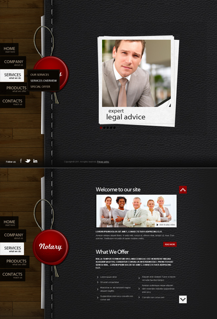 Notary Public web template