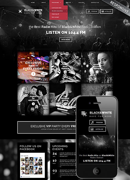Online Radio Station web template