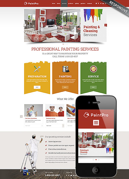 Painting co web template