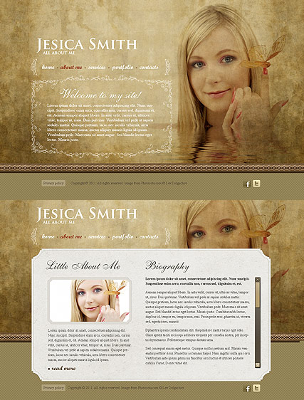 Personal Page web template