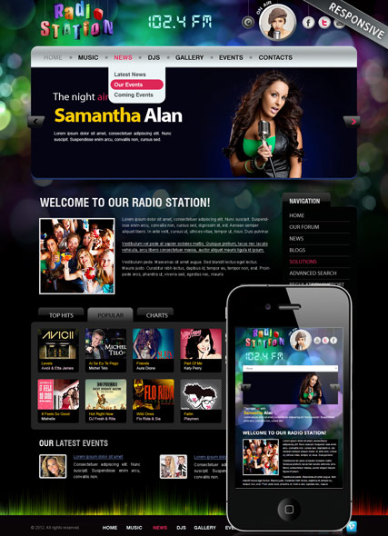 Radio FM v3 web template