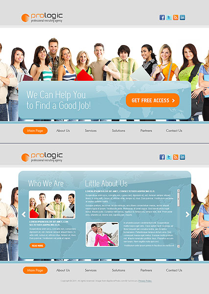 Recruiting Agency web template