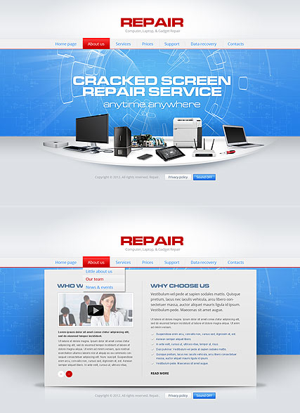 Repair Computer web template