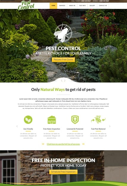 Pest control web template