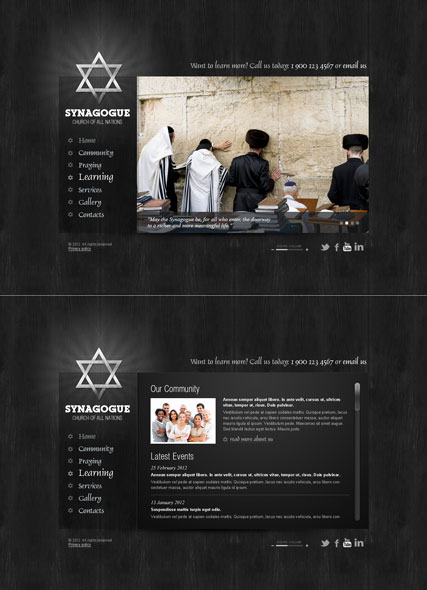 Synagogue web template