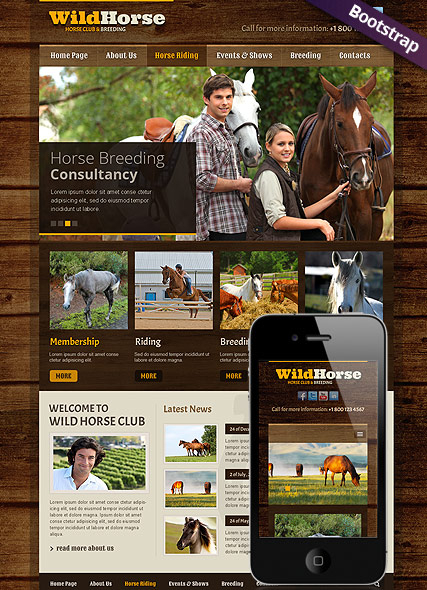 Wild Horse web template