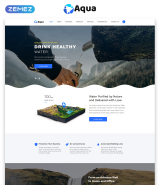 Aqua - Water Clean HTML Bootstrap Landing Page Template