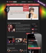 Sound wave radio web template
