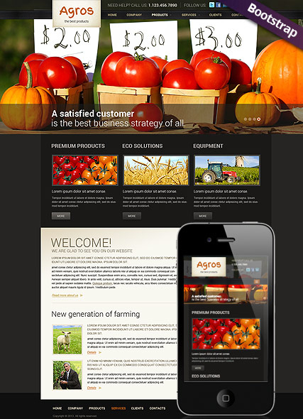 Agriculture web template