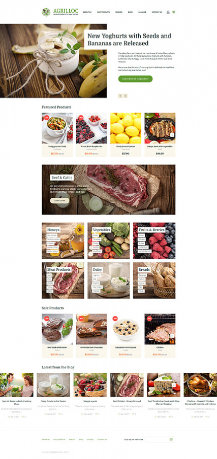 Agrilloc - Natural Products Store Responsive OpenCart Template