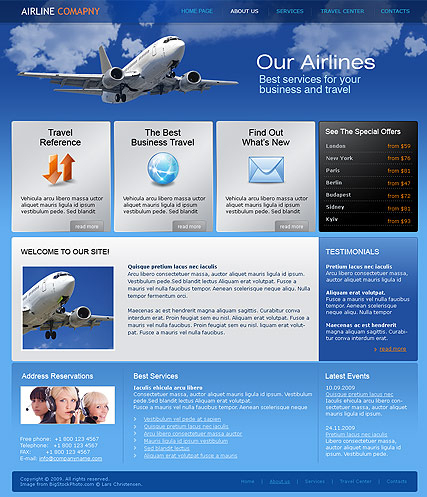 Airline web template