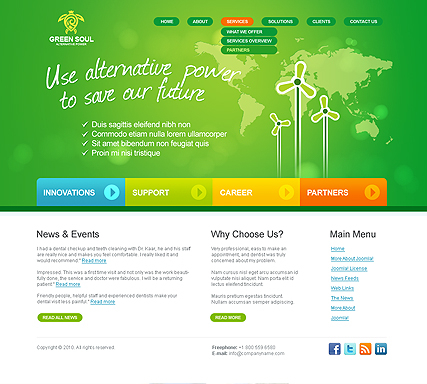 Alternative power v2.5 web template