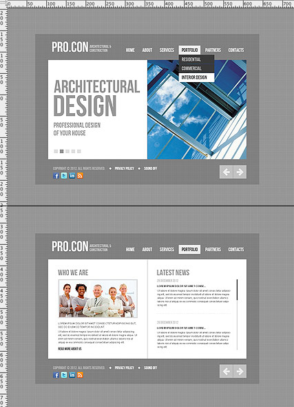 Architectural web template