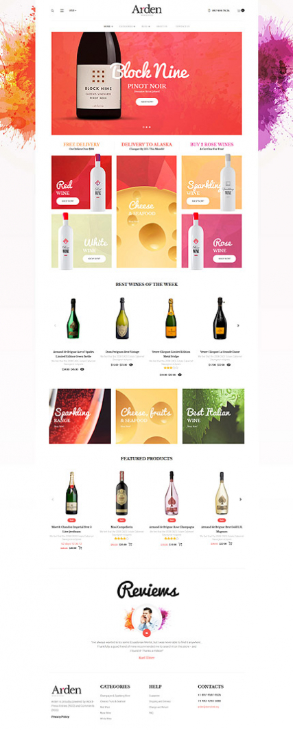 Arden - Wine And Food Online Store WooCommerce Theme