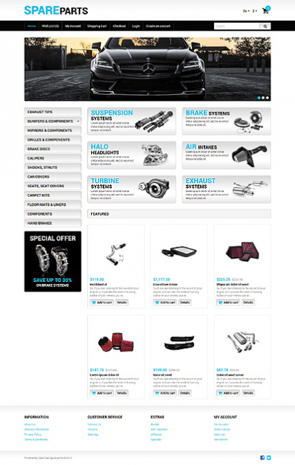 Auto Store OpenCart Template