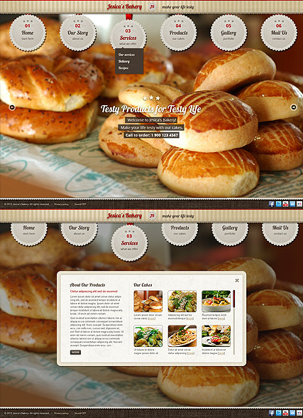 Bakery and Cakes web template