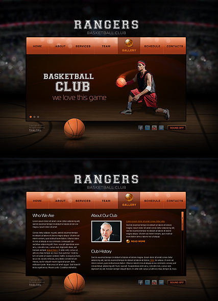 Basketball Club web template