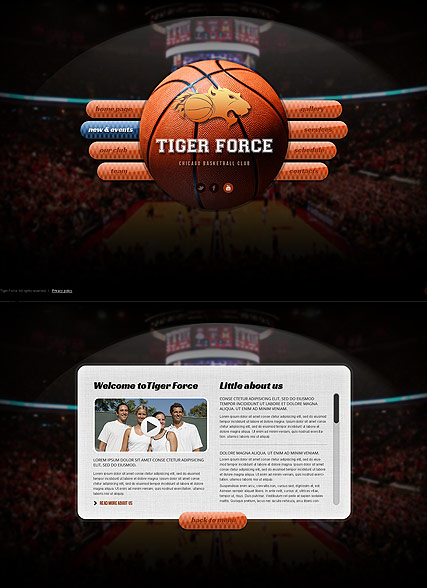 Basketball Game web template