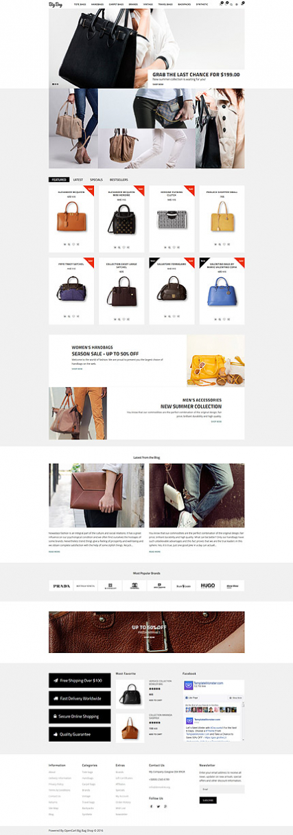 Big Bag - Handbag Store OpenCart Template