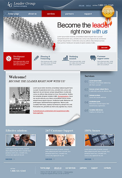 Business Leader web template