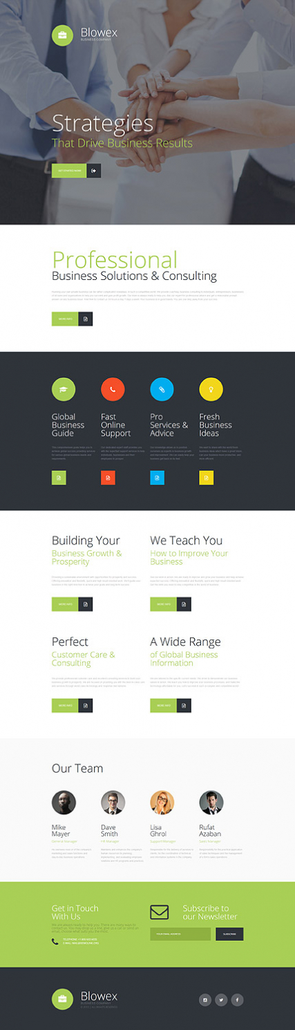 Business Responsive Landing Page Template