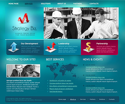 Business Strategy web template
