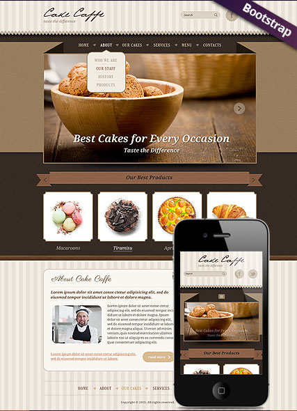 Cake Caffe web template