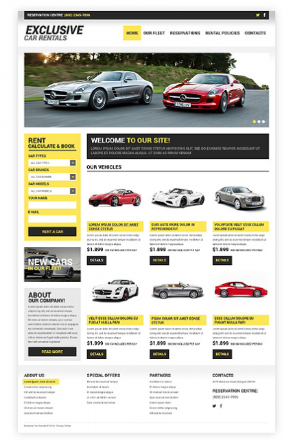 Car Rental Responsive Website Template
