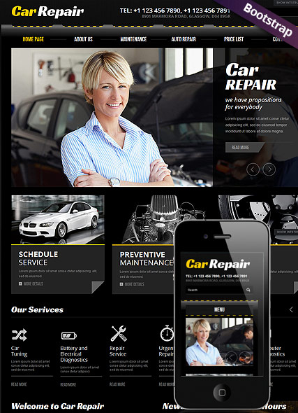 Car Repair web template