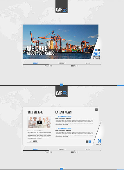Cargo Transportation web template
